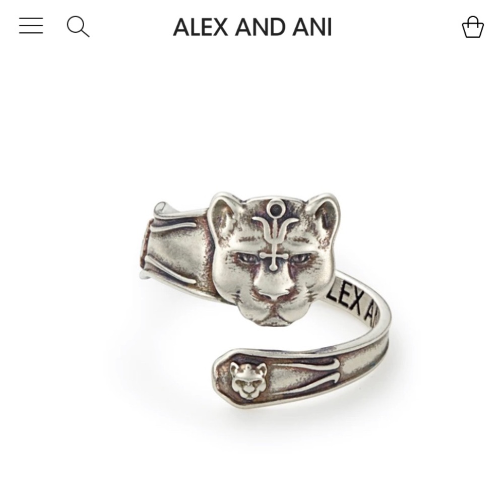 NWT Alex and Ani Leopard Spoon Ring